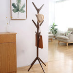 Giá treo mũ sàn gỗ đặc hình cây sáng tạo, Kích thước: 175x45x45cm, 175x45x45cm (Cà phê đậm), 175x45x45cm (Trắng), 175x45x45cm (Gỗ)