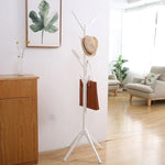 Giá treo mũ sàn gỗ đặc hình cây sáng tạo, Kích thước: 175x45x45cm, 175x45x45cm (Cà phê đậm), 175x45x45cm (Trắng), 175x45x45cm (Gỗ)