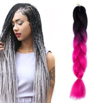 Tóc giả bím tóc cá nhân màu gradient thời trang bằng sợi hóa học, chiều dài: 60cm (18 xanh hải quân + xanh da trời), 01, 02, 03, 06, 08, 15, 16, 17, 18, 26, 27, 28, 29, 54, 59