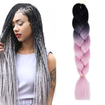 Tóc giả bím tóc cá nhân màu gradient thời trang bằng sợi hóa học, chiều dài: 60cm (18 xanh hải quân + xanh da trời), 01, 02, 03, 06, 08, 15, 16, 17, 18, 26, 27, 28, 29, 54, 59