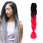 Tóc giả bím tóc cá nhân màu gradient thời trang bằng sợi hóa học, chiều dài: 60cm (18 xanh hải quân + xanh da trời), 01, 02, 03, 06, 08, 15, 16, 17, 18, 26, 27, 28, 29, 54, 59