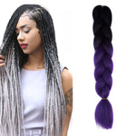 Tóc giả bím tóc cá nhân màu gradient thời trang bằng sợi hóa học, chiều dài: 60cm (18 xanh hải quân + xanh da trời), 01, 02, 03, 06, 08, 15, 16, 17, 18, 26, 27, 28, 29, 54, 59