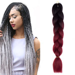 Tóc giả bím tóc cá nhân màu gradient thời trang bằng sợi hóa học, chiều dài: 60cm (18 xanh hải quân + xanh da trời), 01, 02, 03, 06, 08, 15, 16, 17, 18, 26, 27, 28, 29, 54, 59