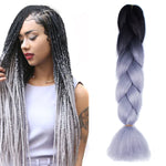 Tóc giả bím tóc cá nhân màu gradient thời trang bằng sợi hóa học, chiều dài: 60cm (18 xanh hải quân + xanh da trời), 01, 02, 03, 06, 08, 15, 16, 17, 18, 26, 27, 28, 29, 54, 59