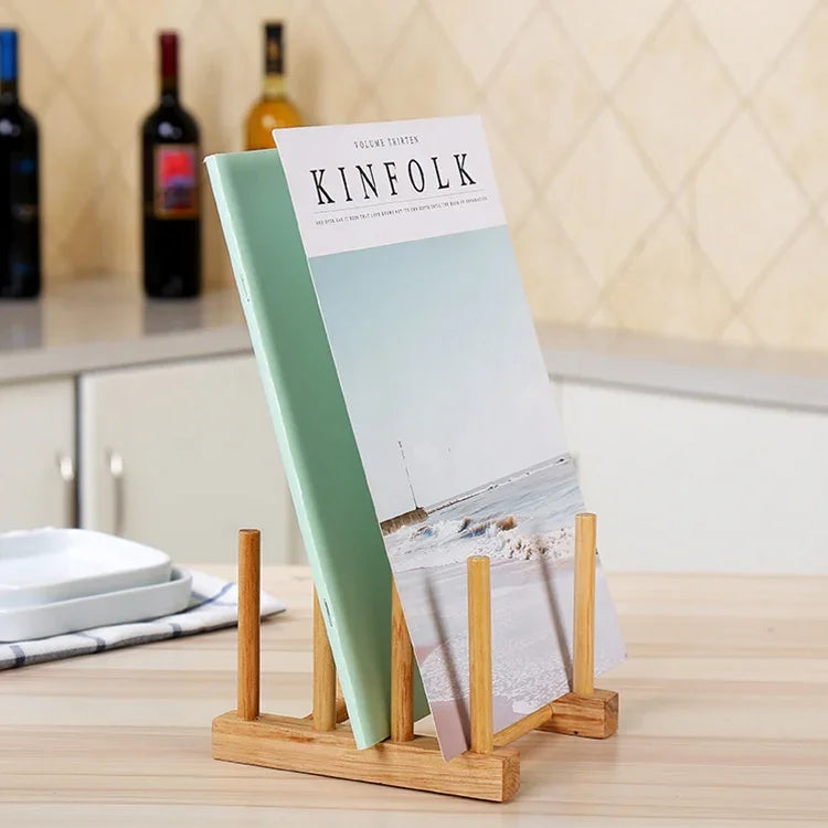 Giá Để Đĩa Gỗ Tự Nhiên Chắc Chắn, Kích Thước: 14x12x10cm, 3 Ngăn