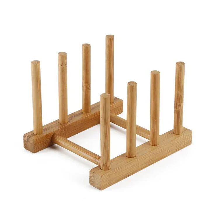 Giá Để Đĩa Gỗ Tự Nhiên Chắc Chắn, Kích Thước: 14x12x10cm, 3 Ngăn