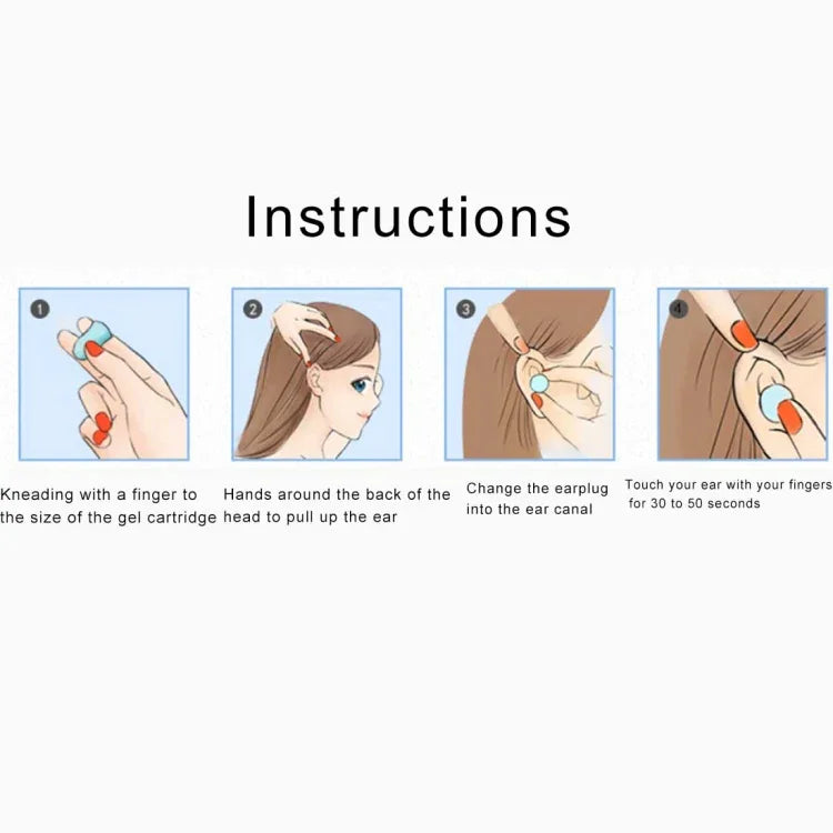 Bộ 4 Cái Bịt Tai Ngăn Tiếng Ồn Khi Ngủ Du Lịch Cải Thiện Giấc Ngủ Bảo Vệ Thính Giác, Giao Màu Ngẫu Nhiên