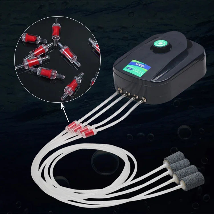 10 cái van một chiều nối trong cho bơm khí bể cá, giao diện: 4mm, 4mm