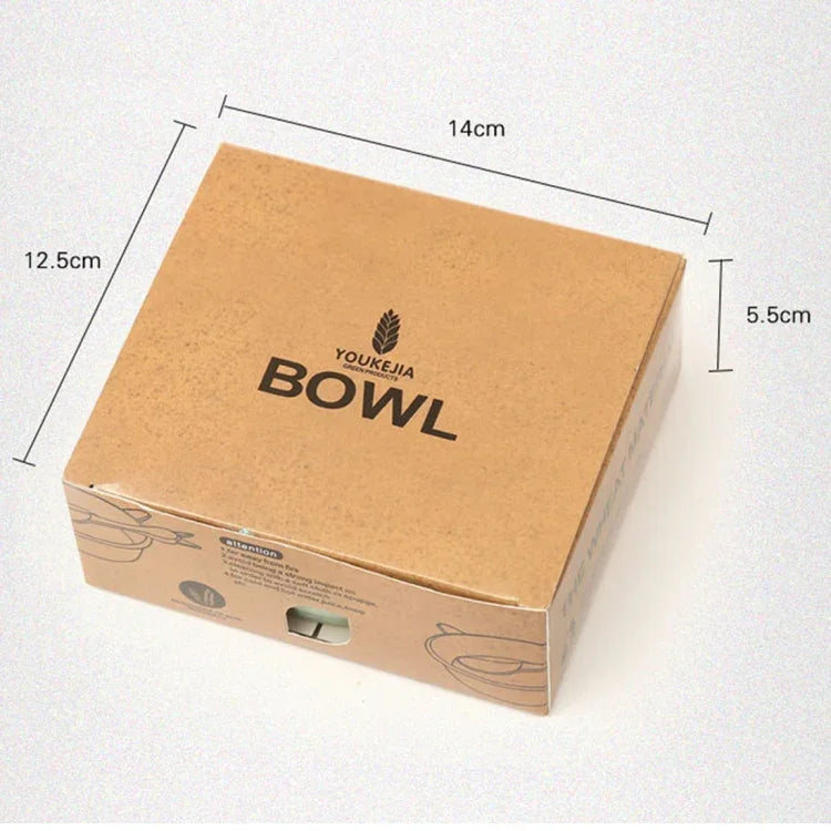 Bộ bát + thìa làm từ thân lúa mì Balcherlam cho bé, giao màu ngẫu nhiên, bộ bát + thìa