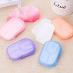 5 chiếc xà phòng giấy mini đựng trong hộp du lịch dùng một lần, giao màu ngẫu nhiên, 5 chiếc
