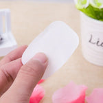 5 chiếc xà phòng giấy mini đựng trong hộp du lịch dùng một lần, giao màu ngẫu nhiên, 5 chiếc