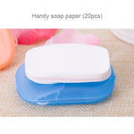 5 chiếc xà phòng giấy mini đựng trong hộp du lịch dùng một lần, giao màu ngẫu nhiên, 5 chiếc