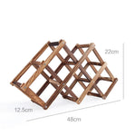 Giá đỡ rượu gỗ gấp gọn 6 chai, giá đỡ rượu, kệ trưng bày quầy bar nhà bếp, 6 chai
