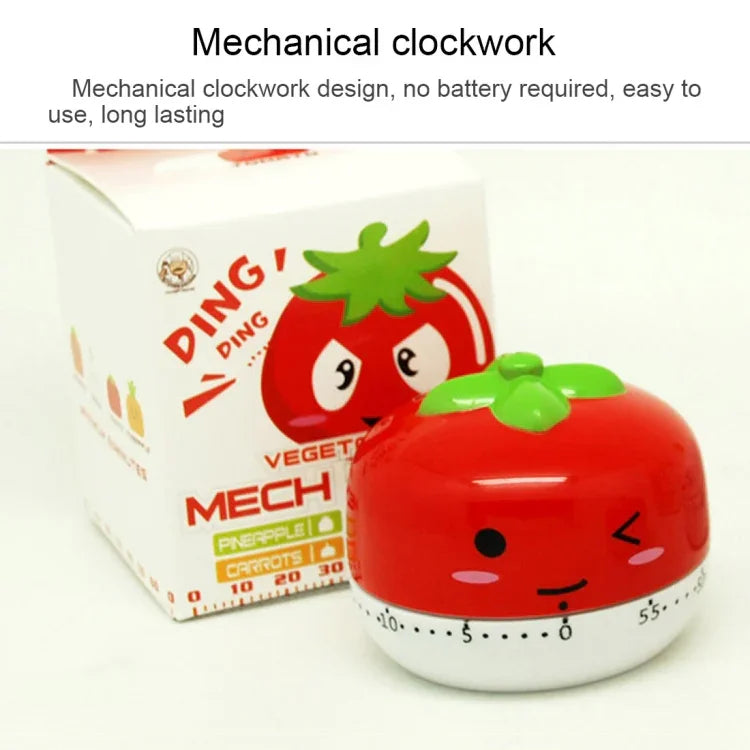 Đồng Hồ Hẹn Giờ Cơ Học Dùng Cho Nhà Bếp Rau Củ, Đếm Ngược Có Báo Thức, Giao Màu Ngẫu Nhiên, RB208