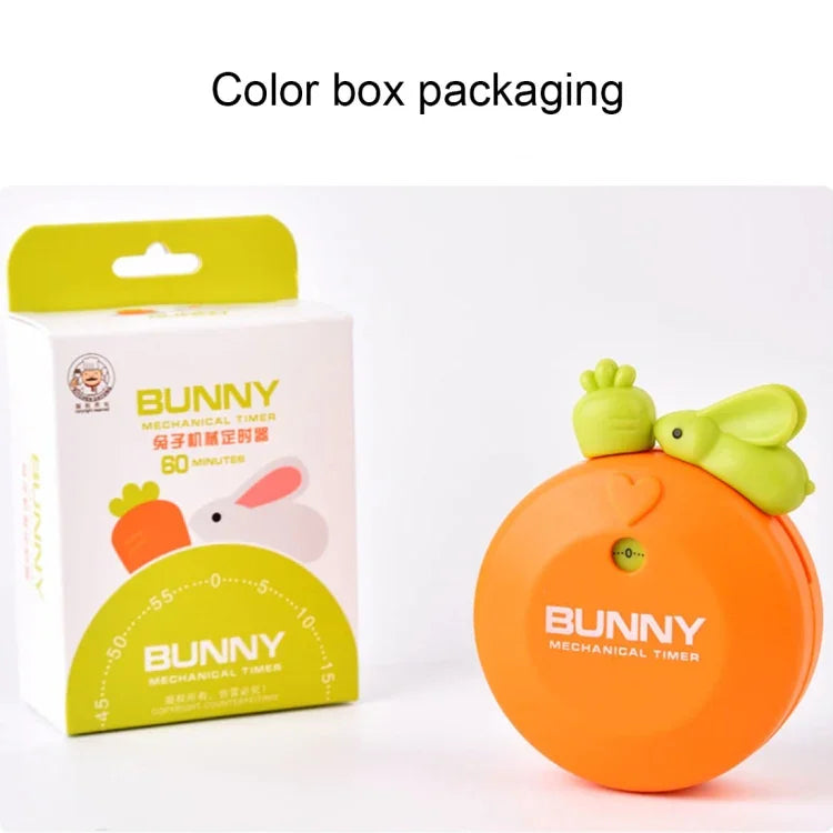 Đồng hồ hẹn giờ cơ học nấu ăn nhà bếp thỏ 60 phút, thiết bị trang trí nhà, giao màu ngẫu nhiên, RB277