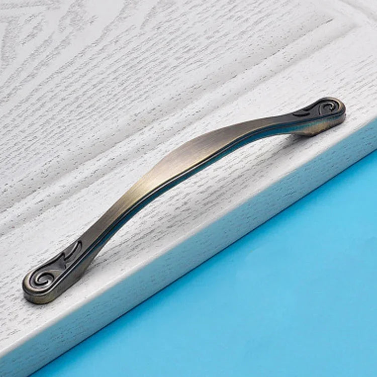Tay nắm tủ hợp kim kẽm cổ xanh 4041-128, khoảng cách lỗ: 128mm, 4041-128 xanh cổ