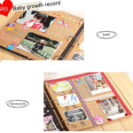 Album Ảnh Kỷ Niệm Tăng Trưởng Trẻ Em Loại Lá Rời Tự Làm Phong Cách Cổ Điển Giả Da, Buộc Dây