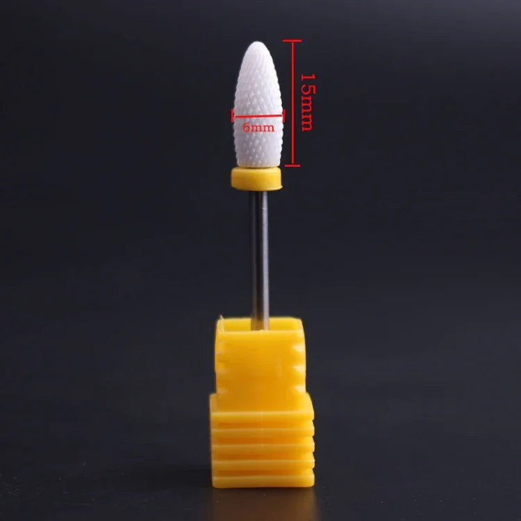 Đầu mài điện hình trụ gốm cho móng, hình dạng mụn cóc, Kích thước: 49*6mm, Kích thước: 49*6mm
