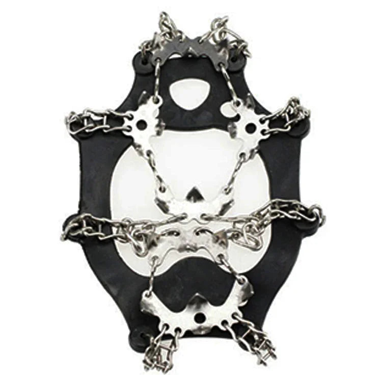 Một đôi 19 răng chống trượt bọc giày leo núi bám băng, Size: M, 19 răng Size:M (Đen), 19 răng Size:M (Cam)