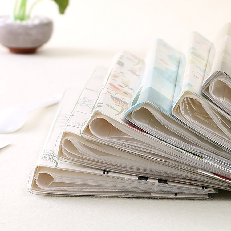 Album ảnh mini 3 inch tự làm sáng tạo kiểu chèn, họa tiết cỏ ba lá, họa tiết cây khô nhiều cây, họa tiết hươu rừng, họa tiết tháp sắt, họa tiết chim én nhỏ, họa tiết Baymax