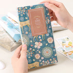 Album ảnh mini 3 inch tự làm sáng tạo kiểu chèn, họa tiết cỏ ba lá, họa tiết cây khô nhiều cây, họa tiết hươu rừng, họa tiết tháp sắt, họa tiết chim én nhỏ, họa tiết Baymax