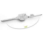 SWISS+TECH Móc Khóa Đa Năng 6 Trong 1 Bằng Thép Không Gỉ, Bộ Dụng Cụ Mini Gập Gọn Cho Ngoài Trời