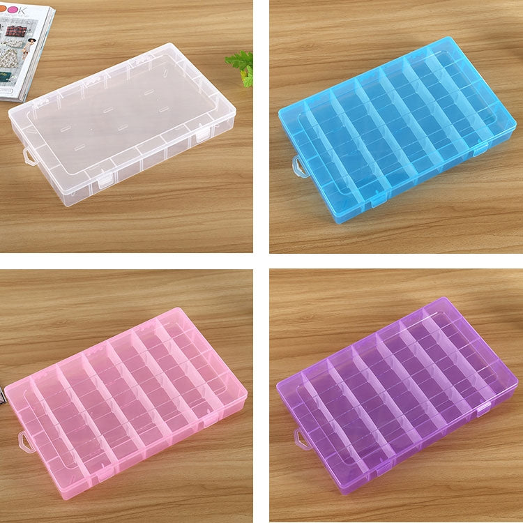 Hộp đựng đồ nhựa có 28 ngăn, lưới tháo rời, ngăn chứa trang sức, bông tai, móc câu, phụ kiện nhỏ