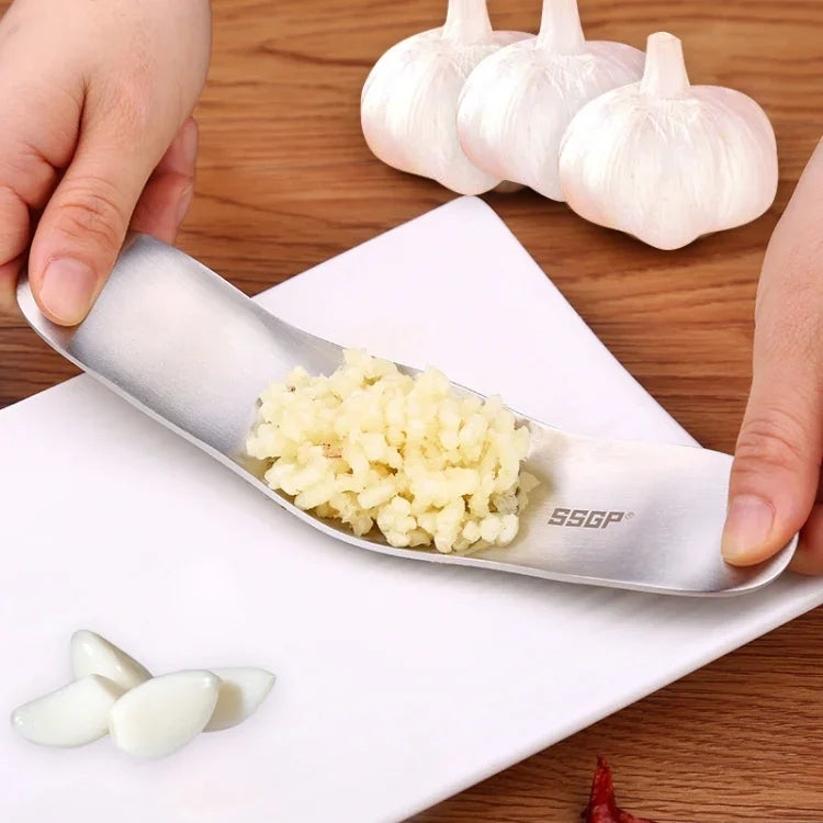Dụng cụ nhà bếp SSGP bằng tay, ép tỏi thép không gỉ 304 bề mặt chải, máy nghiền tỏi thép không gỉ 304