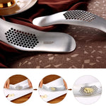 Dụng cụ nhà bếp SSGP bằng tay, ép tỏi thép không gỉ 304 bề mặt chải, máy nghiền tỏi thép không gỉ 304