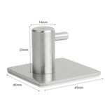 Móc treo trụ inox phòng tắm không khoan, kích thước: 14mm