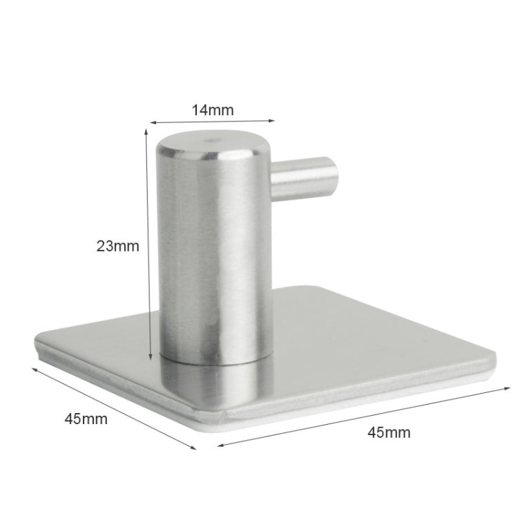 Móc treo trụ inox phòng tắm không khoan, kích thước: 14mm