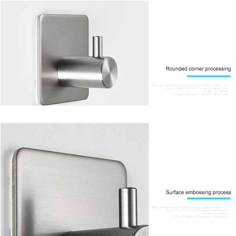 Móc treo trụ inox phòng tắm không khoan, kích thước: 14mm