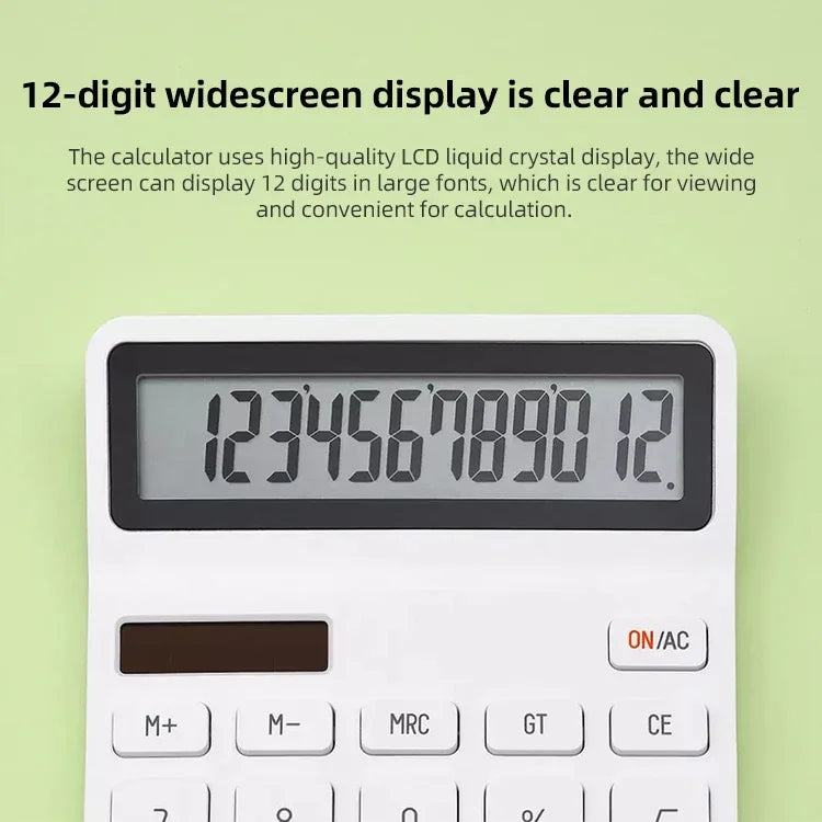 Máy tính điện tử Xiaomi Youpin LEMO chính hãng, màn hình LED 12 bit, chất liệu ABS, góc 6 độ, máy tính 12 bit
