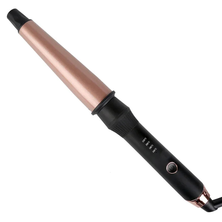 Máy Uốn Tóc Gốm Hình Nón 1-1.5 Inch Kèm Găng Tay Chịu Nhiệt, Phích Cắm Anh