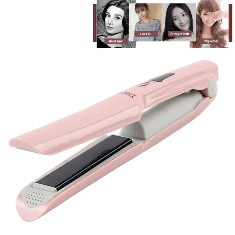 Máy duỗi tóc mini không dây USB sạc lại, máy uốn tóc, kẹp tóc đa năng