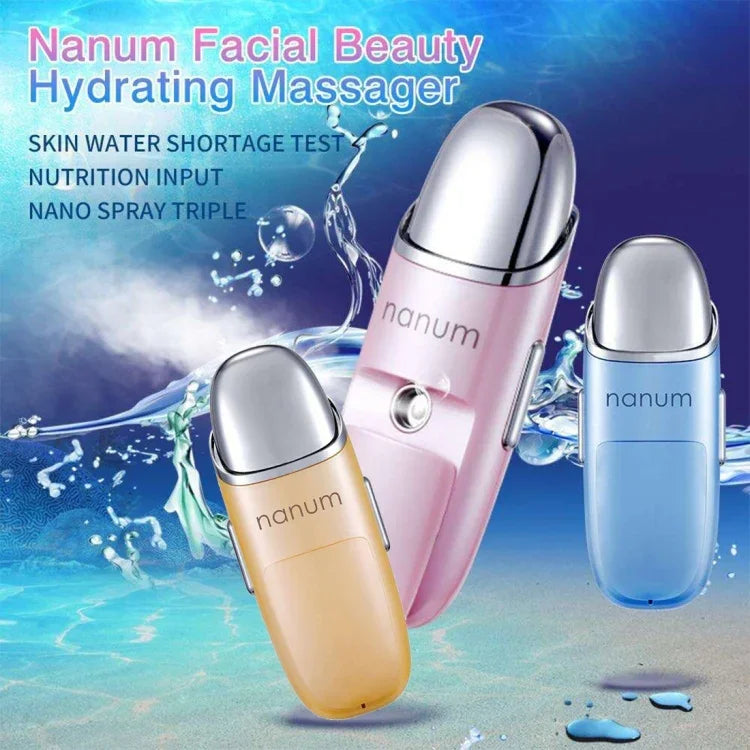 Máy massage dưỡng ẩm làm đẹp da mặt Nanum Mini phun sương nước chăm sóc da / Bình xịt cồn tự động