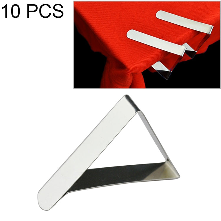 10 kẹp khăn trải bàn bằng thép không gỉ, kẹp tam giác điều chỉnh, 10 cái