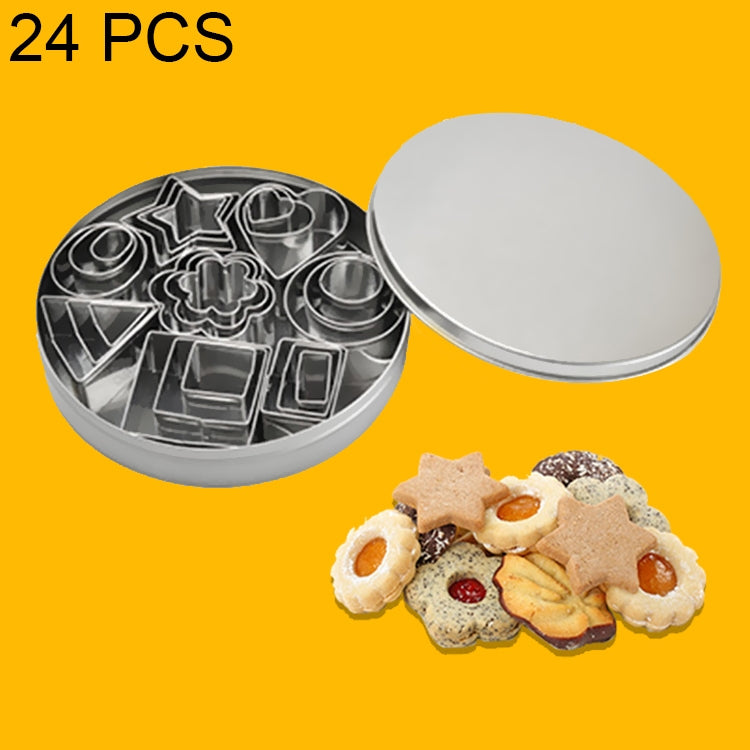 Bộ 24 cái khuôn làm bánh quy DIY bằng thép không gỉ hình học (bát giác), HC4340A, HC4340B, HC4340C