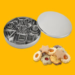 Bộ 24 cái khuôn làm bánh quy DIY bằng thép không gỉ hình học (bát giác), HC4340A, HC4340B, HC4340C