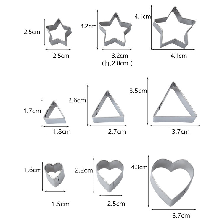 Bộ 24 cái khuôn làm bánh quy DIY bằng thép không gỉ hình học (bát giác), HC4340A, HC4340B, HC4340C