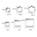 Bộ 24 cái khuôn làm bánh quy DIY bằng thép không gỉ hình học (bát giác), HC4340A, HC4340B, HC4340C
