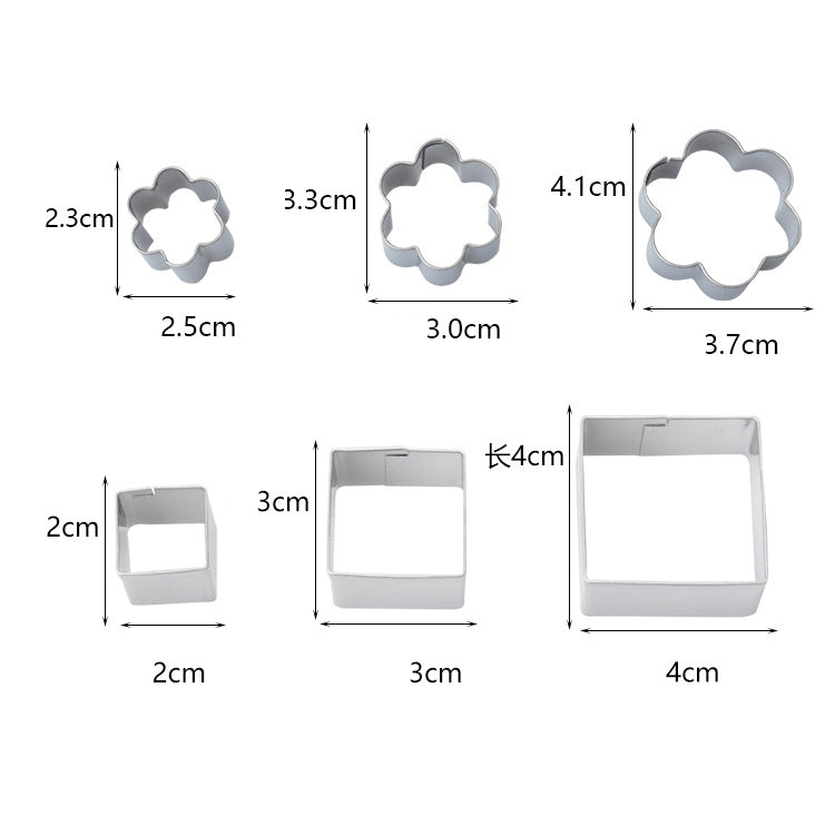 Bộ 24 cái khuôn làm bánh quy DIY bằng thép không gỉ hình học (bát giác), HC4340A, HC4340B, HC4340C