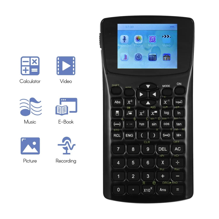 Máy Tính Khoa Học Đa Năng Màn Hình 2.4 inch Di Động, Hỗ Trợ Ghi Âm / Radio / Phát Nhạc & Video / Duyệt Ảnh, Máy Tính 2.4 inch