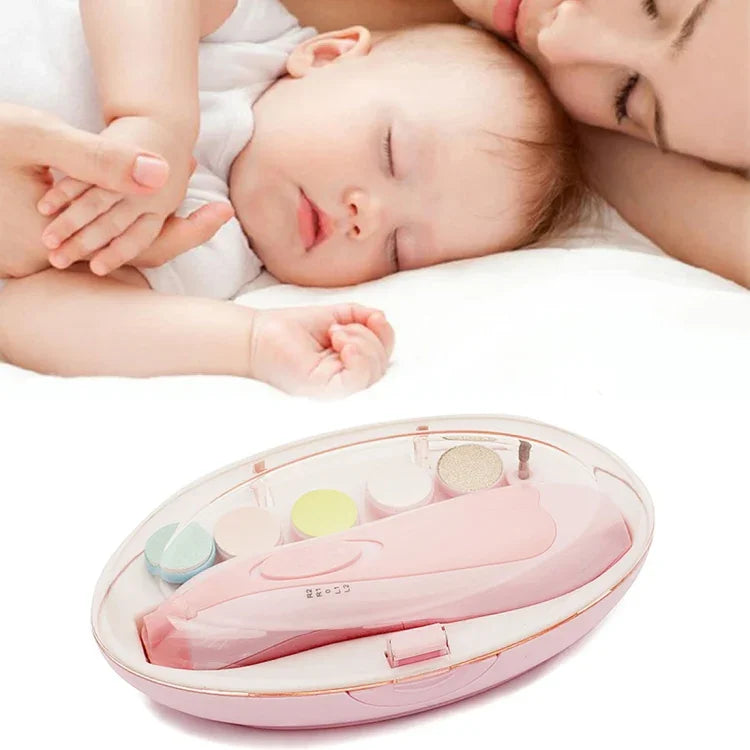 Bộ dụng cụ cắt tỉa móng tay trẻ em 6 trong 1, máy mài điện làm móng