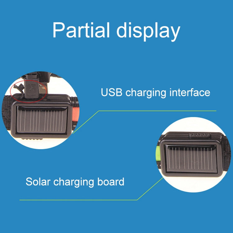 Vòng cổ đèn LED sạc năng lượng mặt trời + USB cho chó trung và lớn, kích thước vòng cổ: S, 35-40cm, Kích thước: S