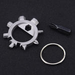 Bộ dụng cụ sửa chữa xe đạp đa năng di động móc khóa ngoài trời, tua vít (Bạc), tua vít (Đen)