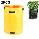 2 PCS 7 Gallons Potato Planting PE Bags Woven Fabric Bags Cultivation Garden Pots Vegetable Planting Bags Grow Bags Farm Garden Supplies, Green, Black, Orange, Yellow