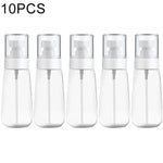 10 chai xịt nước hoa phun sương mịn bằng nhựa có thể đổ lại, trong suốt, chai xịt trống, 80ml, 80ml