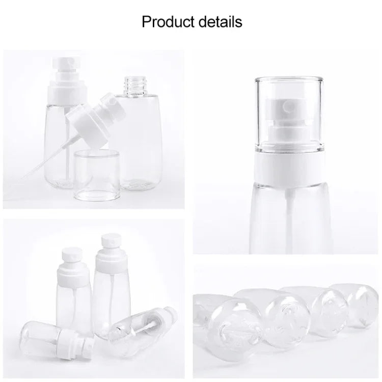 10 chai xịt nước hoa phun sương mịn bằng nhựa có thể đổ lại, trong suốt, chai xịt trống, 80ml, 80ml