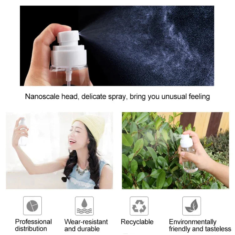 10 chai xịt nước hoa phun sương mịn bằng nhựa có thể đổ lại, trong suốt, chai xịt trống, 80ml, 80ml